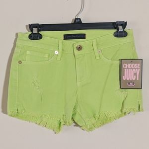 'Juicy Couture' Neon Green Jean Shorts (24)